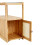 Living And Home Wooden Glass Side Table with Wheels 5