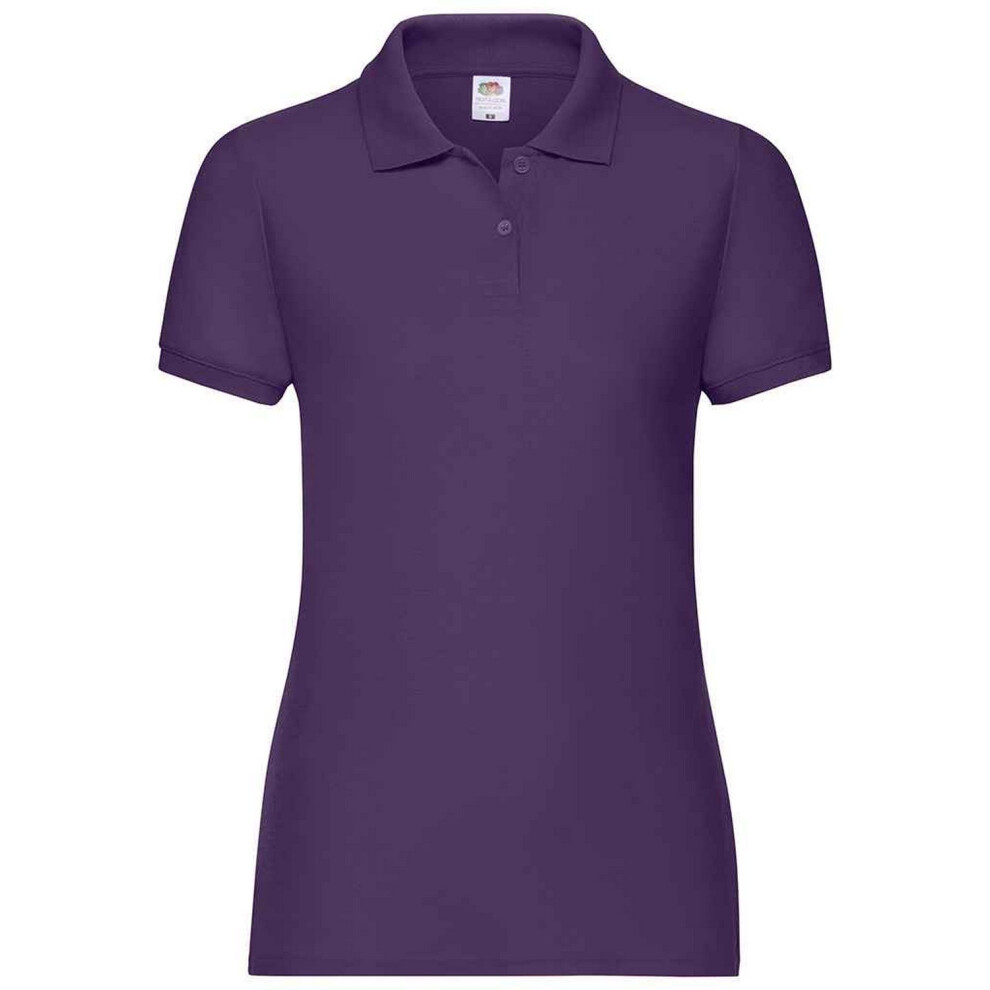 (XS, Purple) Fruit of the Loom Womens/Ladies Lady Fit PiquÃ© Polo Shirt