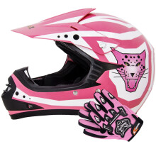 (Pink, L) Zorax ZOR-X17 Children Kids Motocross Helmet ECE2206 Dirt Bike Off Road Motorbike Helmet & Gloves