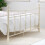 Birlea Emily 135cm 4FT6 Double Cream Ivory Metal Bed Frame Bedstead Sprung Base 6