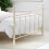 Birlea Emily 90cm 3FT Single cream Ivory metal Bed Frame Bedstead with spring base 3
