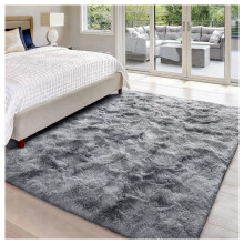 (160 cm x 230 cm (5ft 4 in x 7ft 8 in)-Large Area Rugs) Grey Rugs Fluffy Shaggy Living Room Rug Carpet Mat
