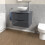 NES Home Nes Home Grey 600mm Bathroom Wall Hung Vanity With Worktop 2