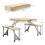 Outsunny Outsunny Folding Camping Table and Chairs with Umbrella Hole, Aluminium Frame 5