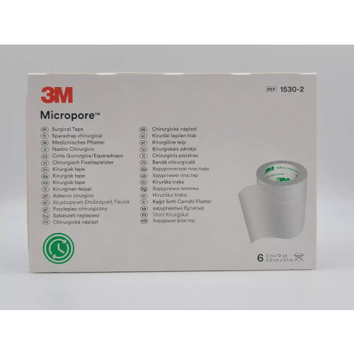 3M Micropore WHITE 5cm Box of 6 - REF: 1530-2 2