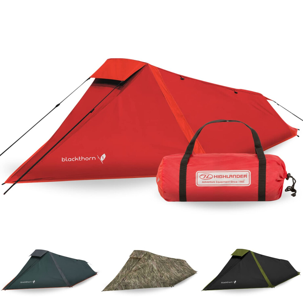 Highlander Blackthorn 1 Man Tent ? Lightweight & Waterproof. 4 Season Tent for 1 Person. Quick And Easy Pitch Ultra Low-Profile for Hiking, Fishing,