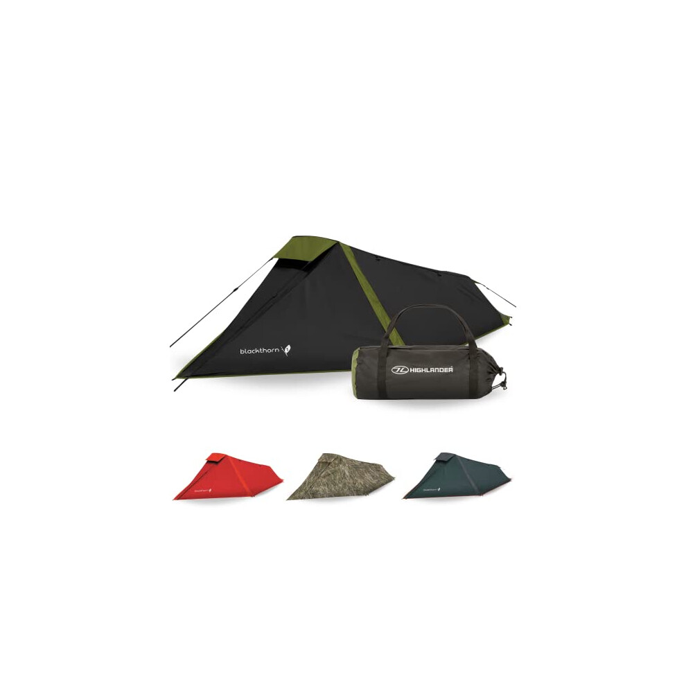 Highlander Blackthorn 1 Man Tent ? Lightweight & Waterproof. 4 Season Tent for 1 Person. Quick And Easy Pitch Ultra Low-Profile for Hiking, Fishing,