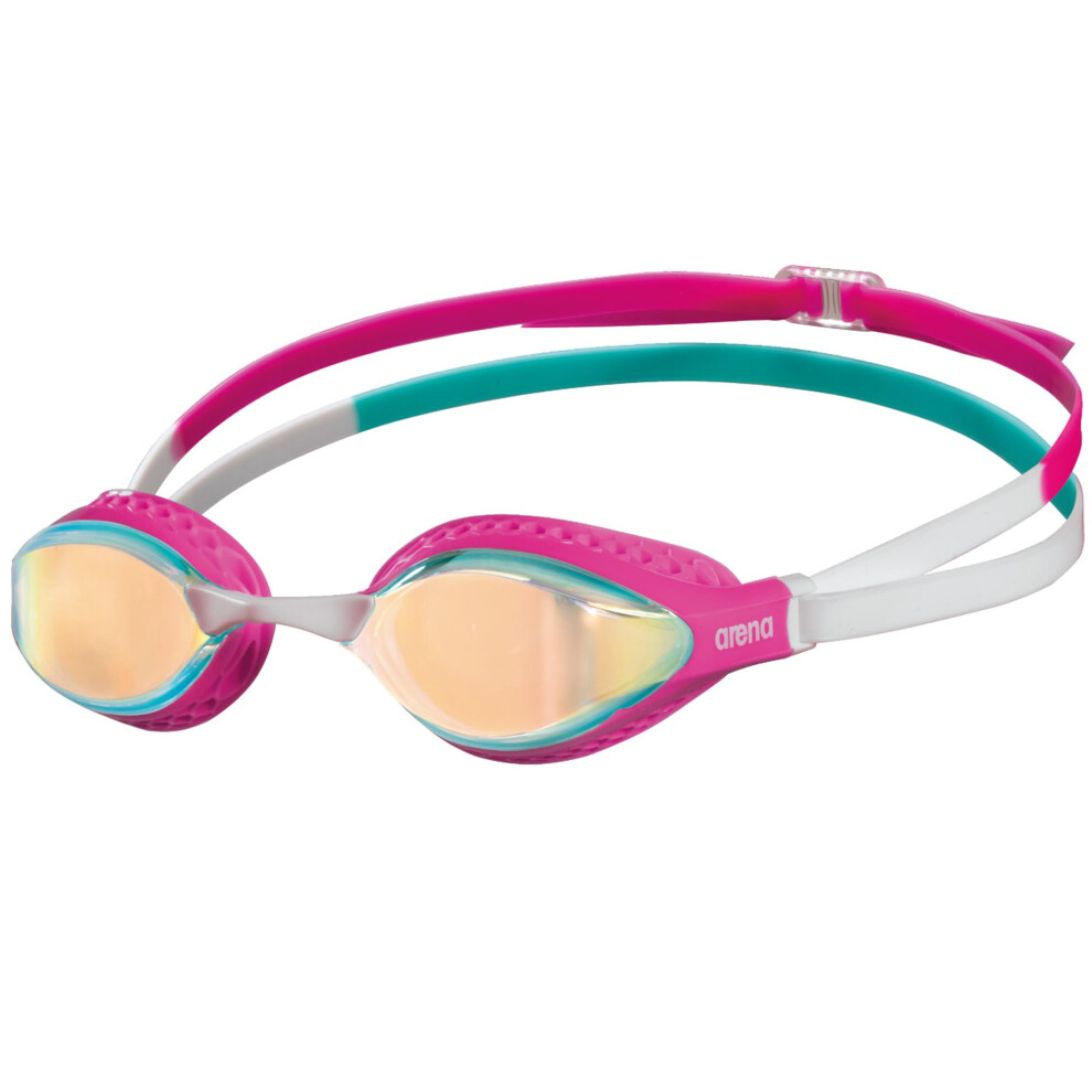 Arena Unisex Airspeed Mirror Racing Goggles,YELLOW COPPER-PINK-MULTI