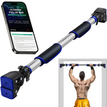 ROMIX Pull Up Bar Doorway, Adjustable Length (72-97cm) No Screw Chin Up Bar Door Frame Width Locking, Multifunctional Body Fitness Training Equipment