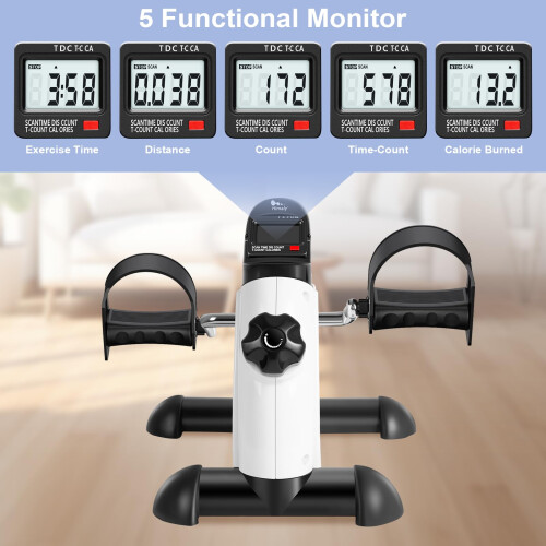 Mini Exercise Bike Himaly Under Desk Bike Pedal Exerciser Portable Foot Cycle Arm Amp Leg Peddler Machine With Lcd Screen Displays 141039