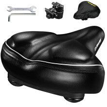 DAWAY C40i Ultra-Comfortable Oversized Bike Seat - Memory Foam Padded Bicycle Saddle for Men Women - Compatible with Peloton, Exercise, Mountain, and