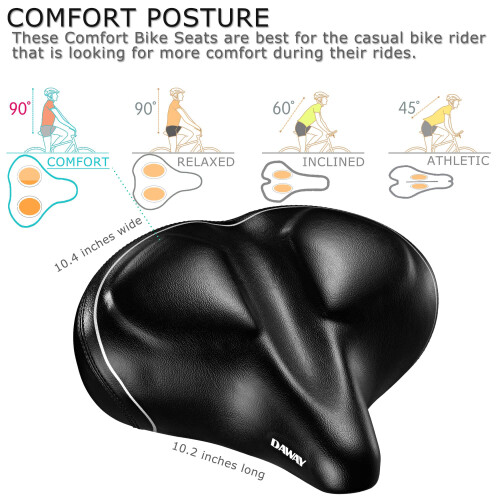 Seat For More Comfortable Bike Seat FITTOO Bicycle Large Thick