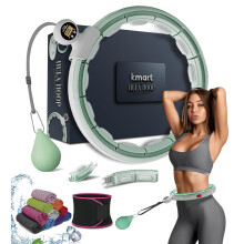 Smart Weighted Hula Hoop For Adults, Detachable Fitness Ring With 360 Degree Auto-Spinning Ball Massage, Smart Ring Hula Hoops For Adults, Fitness