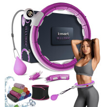 Smart Weighted Hula Hoop For Adults, Detachable Fitness Ring With 360 Degree Auto-Spinning Ball Massage, Smart Ring Hula Hoops For Adults, Fitness
