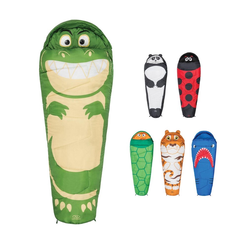 Kids Sleeping Bag by Highlander - Mummy Style - Themed Carry Backpack for Easy Transportation - Lightweight and Warm - Perfect for Camping, Hiking,