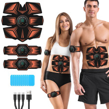 GROSBEAK EMS Muscle Stimulator ABS Trainer, Electric Abdominal Muscle Toner for Men and Women, 8 Modes AB Stimulator for Arms, Waist - Rechargeable,