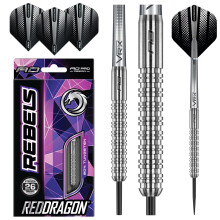 RED DRAGON Rebel 26 Gram Tungsten Darts Set with Flights and Shafts (Stems)