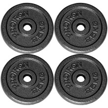 PROIRON Gym Quality Fitness Exercise Solid Cast Iron Weight Plate Discs 4 x 2.5KG