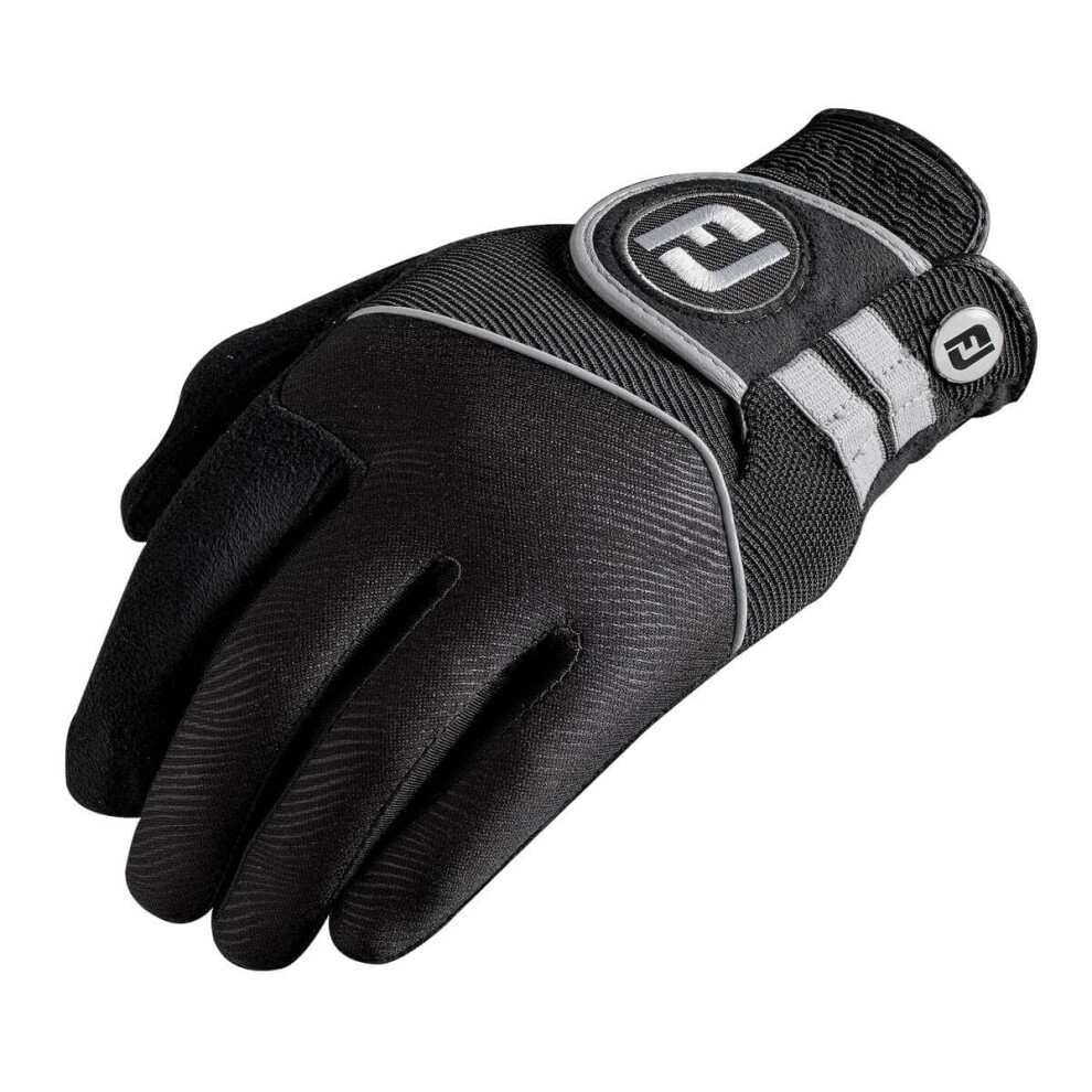 FootJoy RainGrip Men's Golf Gloves Pair,Black,S