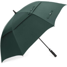 G4Free 47/54/58/62/68 Inch Automatic Open Golf Umbrella Extra Large Oversize Double Canopy Vented Windproof Waterproof Stick Umbrellas (Dark Green, 62