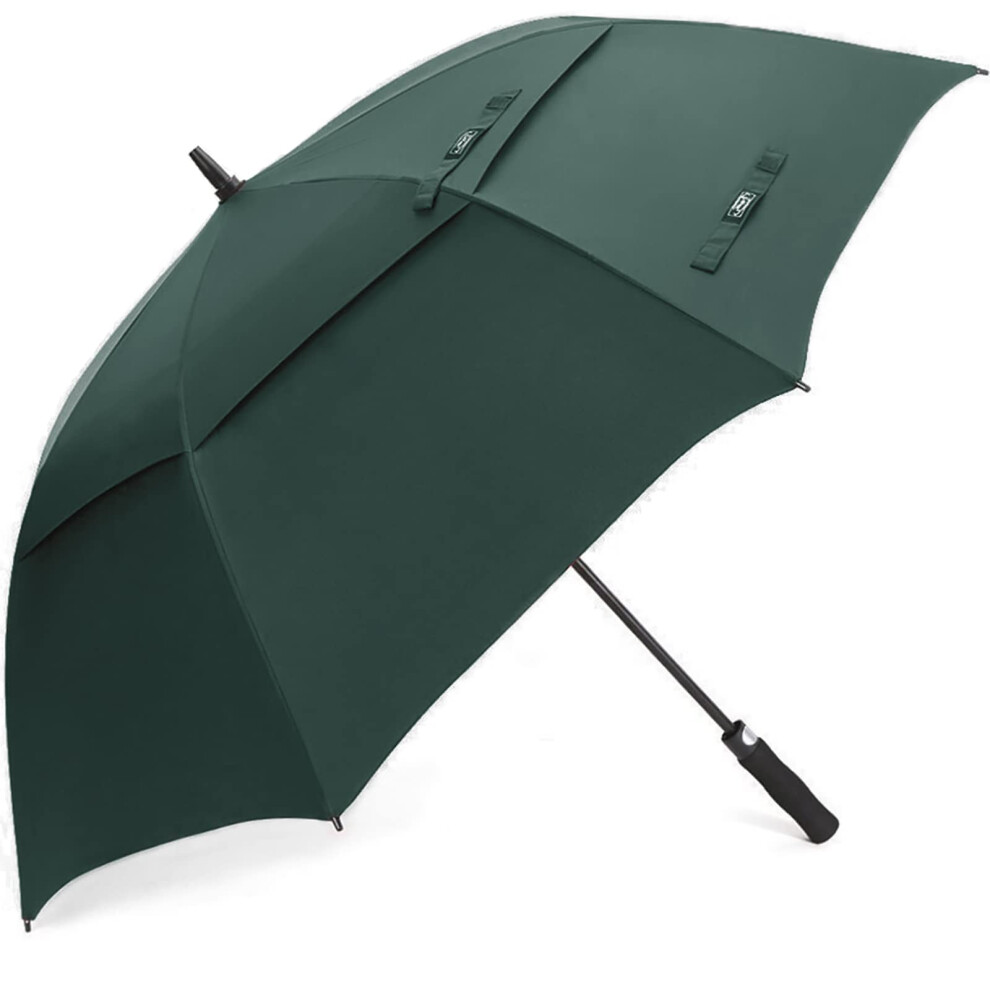 G4Free 47/54/58/62/68 Inch Automatic Open Golf Umbrella Extra Large Oversize Double Canopy Vented Windproof Waterproof Stick Umbrellas (Dark Green, 62-image-OPC-PF2NFYX-NEW