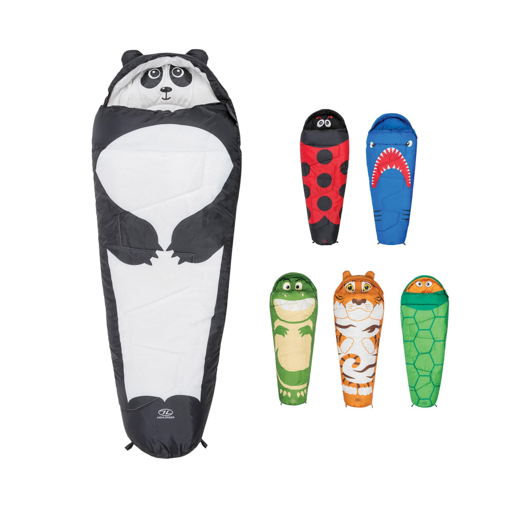 Kids Sleeping Bag by Highlander - Mummy Style - Themed Carry Backpack for Easy Transportation - Lightweight and Warm - Perfect for Camping, Hiking,
