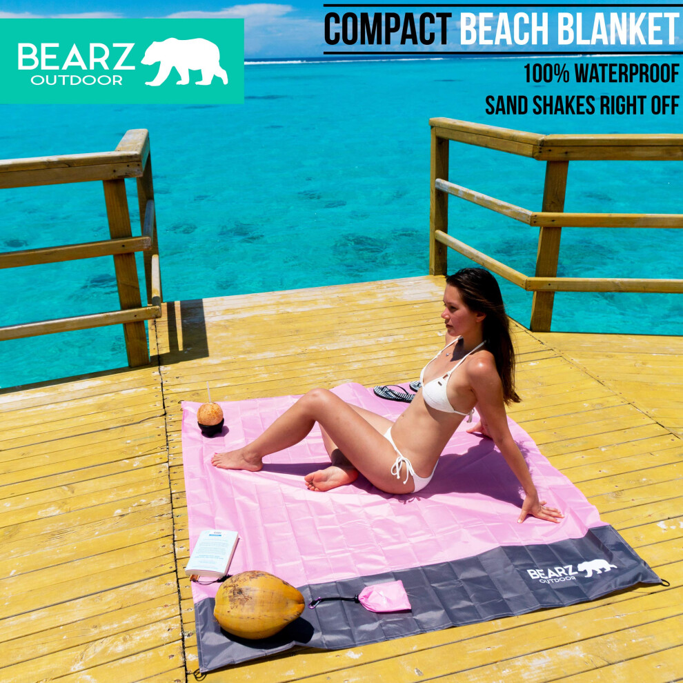 BEARZ Outdoor Travel Blanket Pocket Sized Beach Blanket Camping Blanket Waterproof Picnic Blanket Sandproof Beach Mat Camping Gadgets Festival on OnBuy