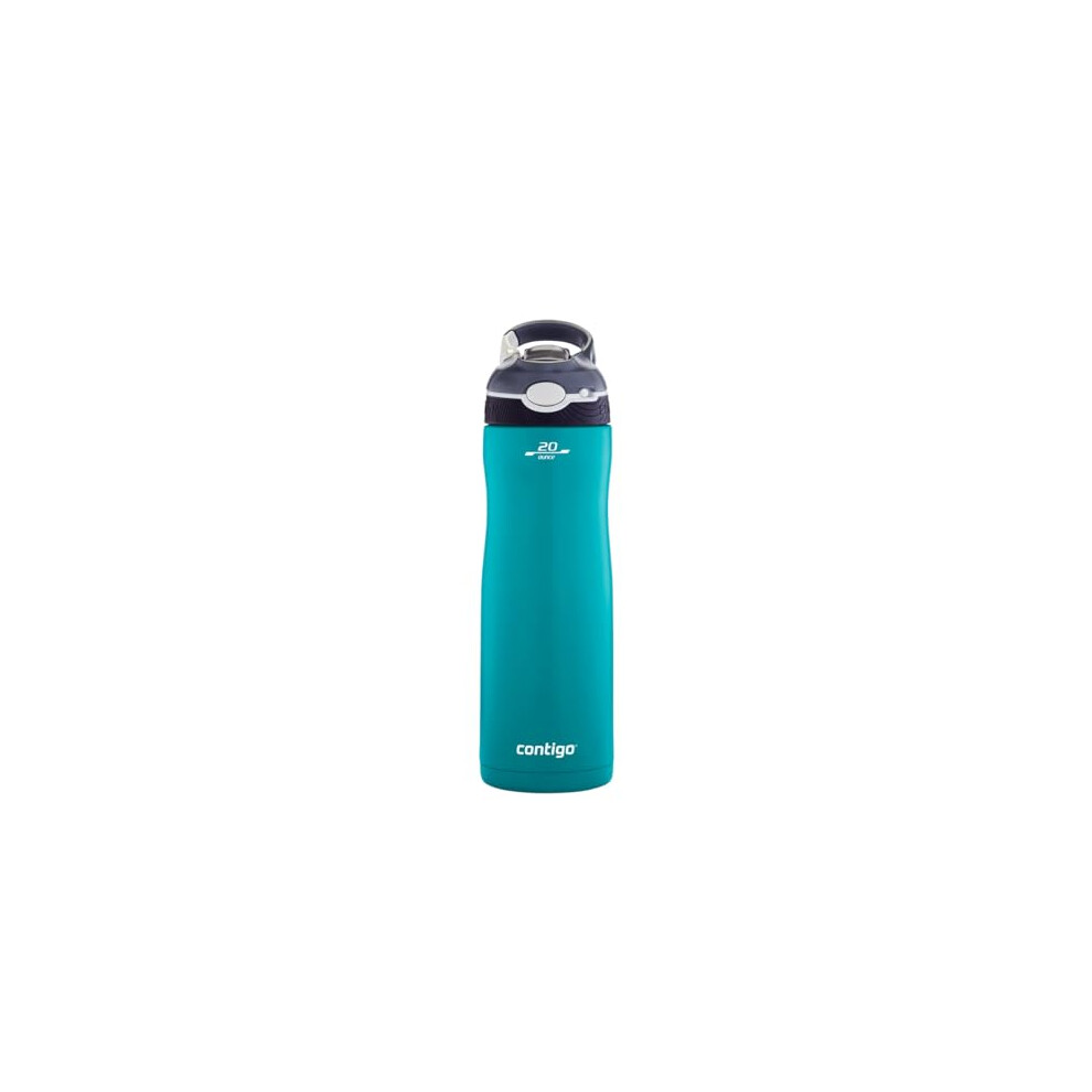 Contigo Autospout Chill Couture Drinking Bottle with Straw, Stainless Steel Water Bottle, 100% Leak-Proof, Insulated Bottle for Sports, Bike, Hiking,