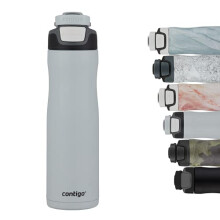 Contigo Drinking Bottle Autoseal Chill Macaroon, stainless steel water bottle with Autoseal technology, insulated bottle keeps beverages cool for up