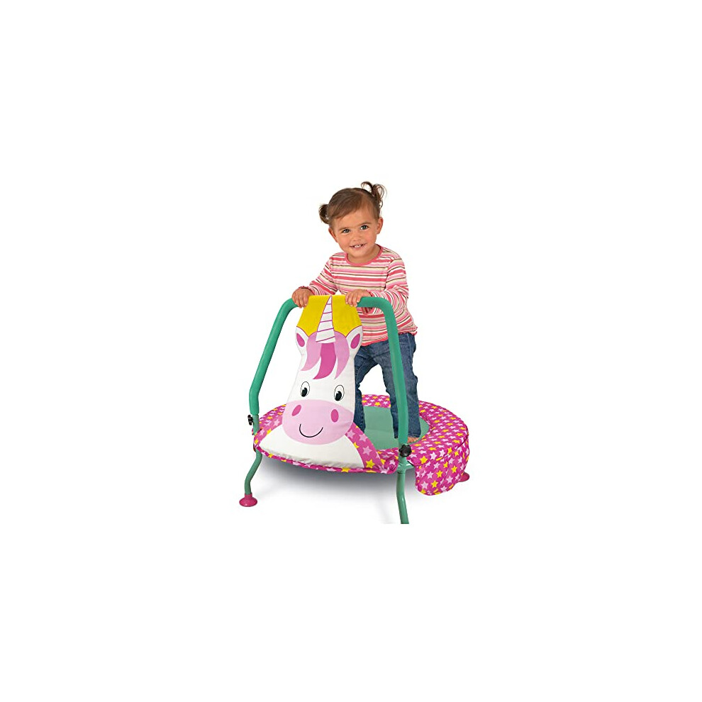 Galt Nursery Trampoline - Unicorn Toddlers Trampoline Encourages Childrens Active Play - Indoor and Outdoor Mini Kids Trampoline - Durable Frame, Easy