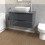 NES Home Nes Home Grey 800mm Bathroom Wall Hung Vanity With Worktop 2