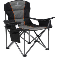 ALPHA CAMP Oversized Camping Folding Chair Heavy Duty Camping Chair Support 450 LBS Padded Camping Chair for Adults with Carry Bag and Cooler Bag