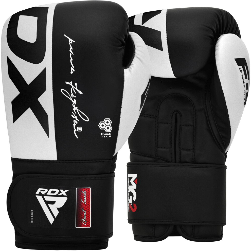 RDX Boxing Gloves, Maya Hide Leather Training Gloves for Muay Thai, Kickboxing, Sparring, Punch Bag, Punch Bag, Kickboxing Gloves, Martial Arts