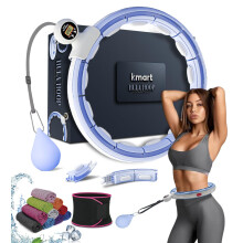 K-MART Smart Weighted Hula Hoop For Adults, Detachable Fitness Ring With 360 Degree Auto-Spinning Ball Massage, Smart Ring Hula Hoops For Adults,