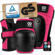 99FLIPS Skate pads adult - Knee and Elbow Pads incl. Wrist Guards - Elbow knee pads for Skateboard, Scooter and Inline Skating - Size L in Purple -