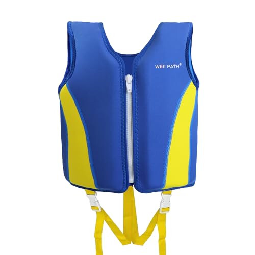 Life Jacket Learn-to-Swim Buoyancy Aid Vest Children Float Vest Kids Swimming Training Jacket Learn Swim Boys Girls Begin Swim Cartoon Swim Vest Sky