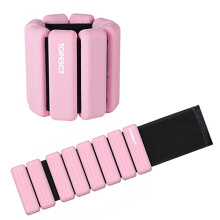 TOPESCT Adjustable Wrist Weights - Set of 2 (1lb Each) | Wearable Wrist & Ankle Weights Bracelet for Yoga, Dance, Barre, Pilates, Cardio, Aerobics,