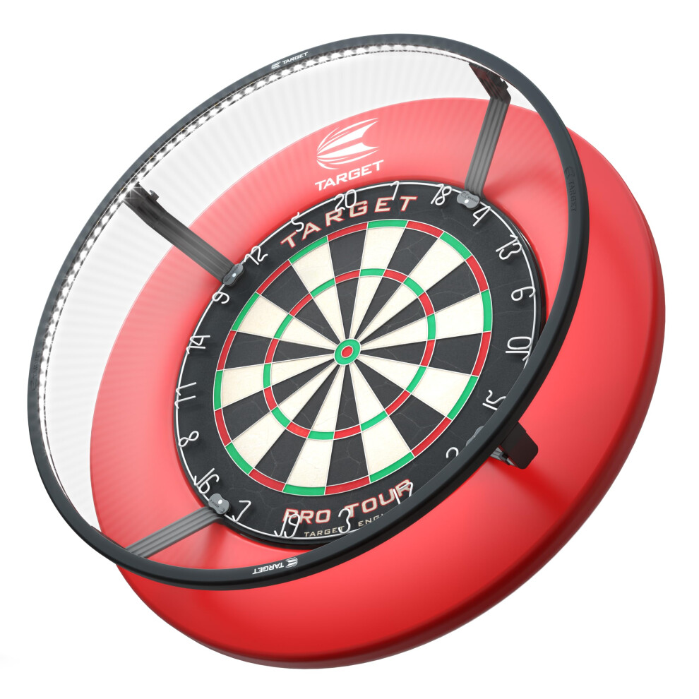 Target Darts Corona Vision Dartboard Lighting System, Black Frame | White LED Dart Board Surround Ring Light with Magnetic Feet | Shadow Eliminating