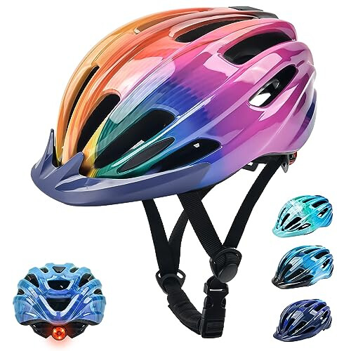 Kids Bike Helmet Bike Helmets for Kids with Light and Visor for Boys Girls Bike Helmet Kids Cycle Helmet Kids Childrens Bike Helmet Bicycle Cycling on OnBuy