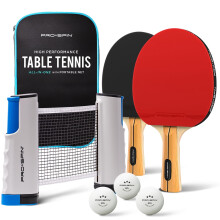 PRO SPIN Table Tennis Set | All-in-One 2-Player Kit | Portable Table Tennis Net, Premium Table Tennis Bats and Balls | Play Ping Pong on Dining Table