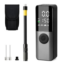 Electric Bike Pump, 150Psi Portable Bicycle Tire Pump with Digital Pressure Gauge for Road Bike, Mountain Bike, E-Bike, Motorcycle with Presta,