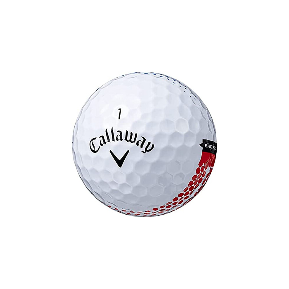 Callaway Golf Erc Soft Fade Golf Ball 2023, White + Alignment Aid