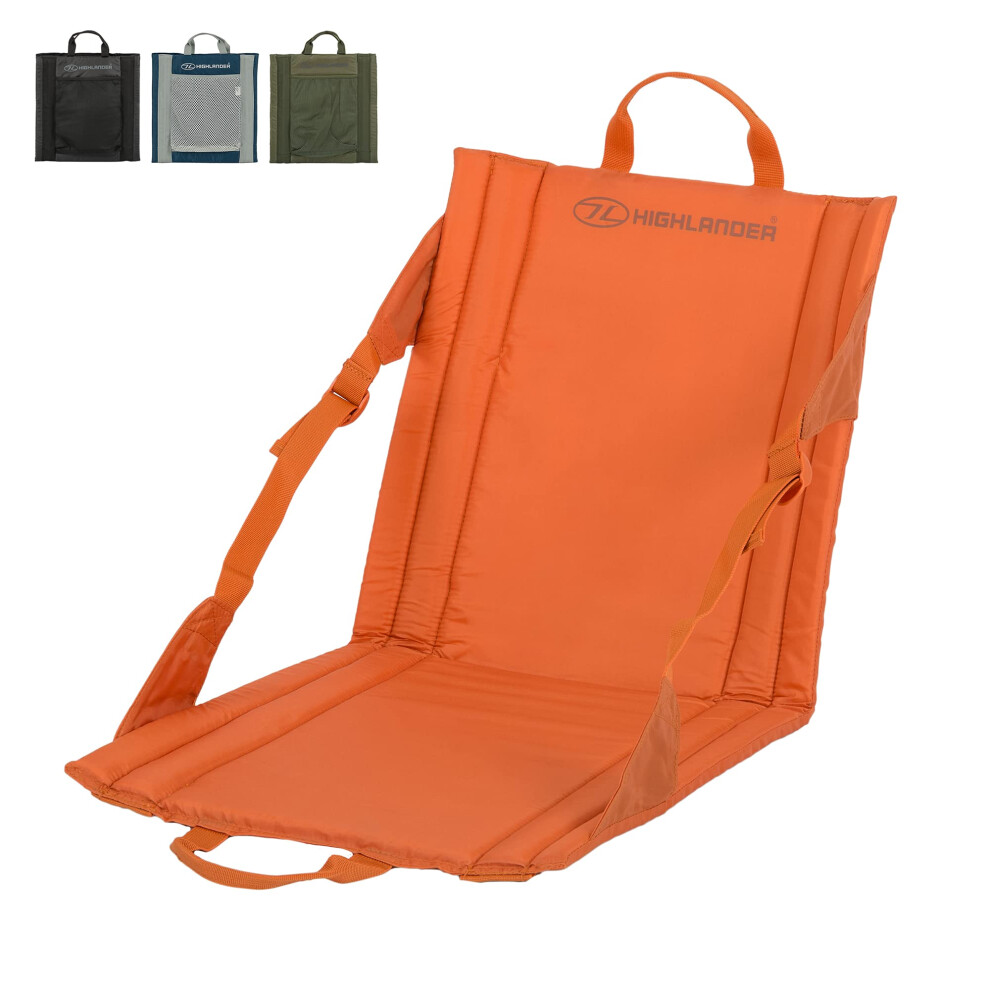 Highlander Outdoor Sit Mat - Portable Seat - Lightweight With Back Support And Pocket - Perfect As A Picnic Chair, Stadium Seat, Beach Chair, Or