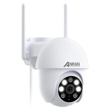 ANRAN 5MP Security Camera Outdoor with Auto Tracking, CCTV Camera Systems with 360? View, Home Security WiFi Camera, Sound-Lights Alarm, Color Night