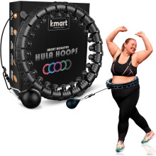 K-MART Smart Hula Ring Hoops, Weighted Hula Circle 24 Detachable Fitness Ring with 360 Degree Auto-Spinning Ball Gymnastics, Massage, Adult Fitness