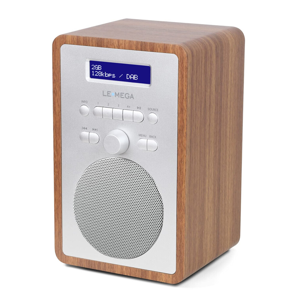 Lemega Cr2+ Dab/Dab+ Digital Radio,Fm Digital Radio,Small Dab Radio Mains Powered,Dual Alarms Clock,Kitchen Sleep Snooze Timer,20 Preset