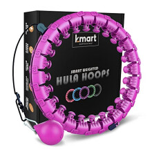 K-MART Smart Hula Ring Hoops, Weighted Hula Circle 24 Detachable Fitness Ring with 360 Degree Auto-Spinning Ball Gymnastics, Massage, Adult Fitness