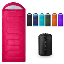 Coolzon Outdoor Sleeping Bag for Camping, for 3-4 Seasons, Adult Blanket, Small Packed Size, Ultralight Carry Bag, Soft, Thick and Warm, for Outdoor