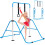 EVERYMILE Junior Gymnastics Kip Bar Set Adjustable Folding Horizontal Bar with Rings, Safe Triangular Base, 4 Height Options 1