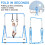 EVERYMILE Junior Gymnastics Kip Bar Set Adjustable Folding Horizontal Bar with Rings, Safe Triangular Base, 4 Height Options 3